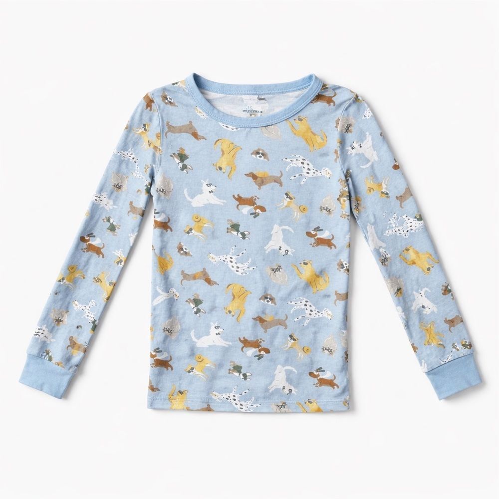 Milkberry Bamboo Dog Print Pajama Top Size 4T Blue Puppy Print